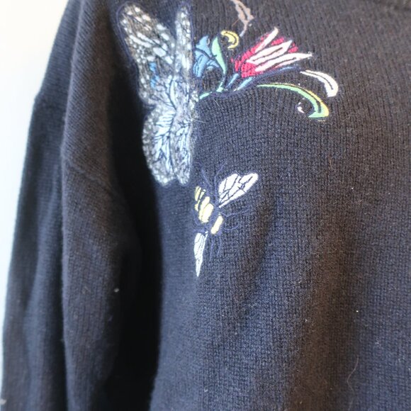 Womens Zadig & Voltaire 100% Cashmere Black Markus Mantra Sweater L - Picture 7 of 11